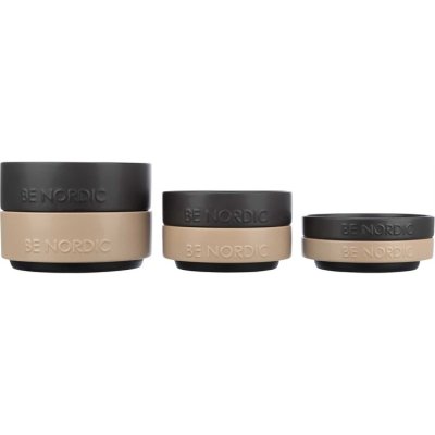 Zoom bild av BE NORDIC kattskål, låg, keramik/gummi, 0,3 l/ø 16 cm, taupe