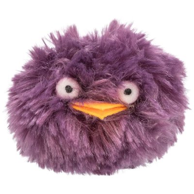 Zoom bild av kattleksak bjällerboll bjällra kattlek fluffboll rolig leksak katt rasslar 6 cm blandade färger fluff trixie