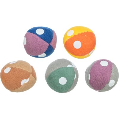Zoom bild av trixie Boll, plysch, ø 4.5 cm, blandade plyschboll katt mjuk boll för kattlek kattleksak blandade färger tyst leksak till katt b
