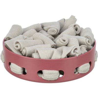 Zoom bild av aktiveringsskål snuffelmatta nose work katt aktiveringsmatskål kattmatskål stimulerar pussel spel långsam slow eating hjärngympa