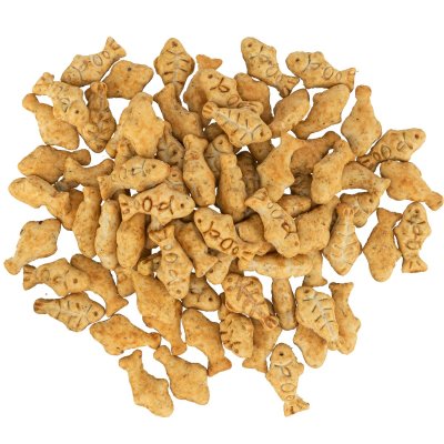 Zoom bild av kattgodis cookies kyckling räkor belöningsgodis godiskex katter chicken shrimp 50 g