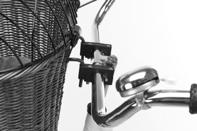 Zoom bild av Cykelkorg front med galler, 44×h34×41cm, antracitgrå