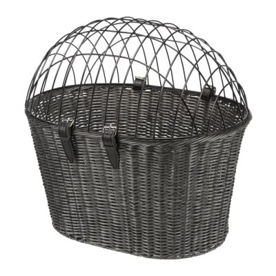 Zoom bild av Cykelkorg front med galler, 44×h34×41cm, antracitgrå