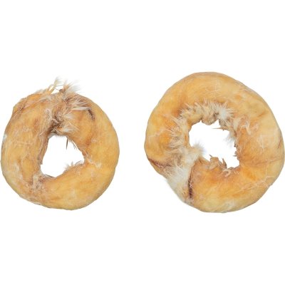 Zoom bild av Trixie Denta Fun kaninringar med kycklingbröst, 100 g hundtugg kanin kaninhud tugg hundgodis