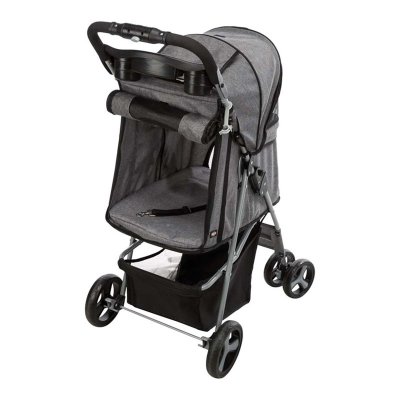 Zoom bild av Djurvagn Buggy, hopfällbar, 47×h100×80 cm, grå
