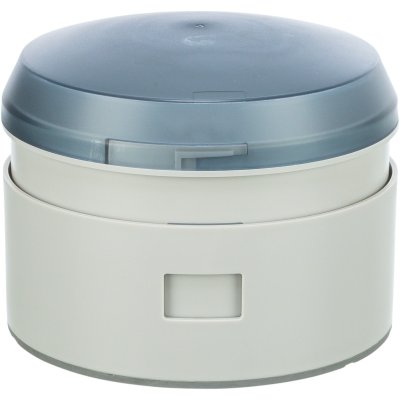 Zoom bild av trixie dog activity buzzer nivå 1 plast blå vit interaktiv leksak hundleksak aktivering hundaktivering godisgömma knapp