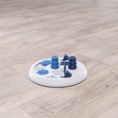 Zoom bild av aktiveringsspel hundaktivering aktiveringsleksak belöningspussel hundpussel aktivitet belöning godisgömma trixie