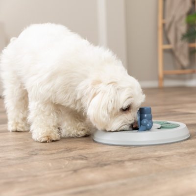 Zoom bild av Trixie Dog Activity Flip Board, Nivå 2, ø 23 cm hundspel hundpussel aktiveringsleksak hund ny färg blå grön