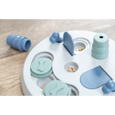 Zoom bild av Trixie Dog Activity Flip Board, Nivå 2, ø 23 cm hundspel hundpussel aktiveringsleksak hund ny färg blå grön
