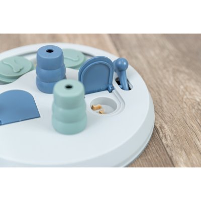 Zoom bild av Trixie Dog Activity Flip Board, Nivå 2, ø 23 cm hundspel hundpussel aktiveringsleksak hund ny färg blå grön