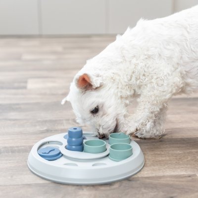Zoom bild av Trixie Dog Activity Flip & Fun, Nivå 2, ø 23 cm aktiveringsleksak hundleksak hundpussel hundspel aktiveringsspel ny färg blå grö