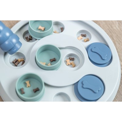 Zoom bild av Trixie Dog Activity Flip & Fun, Nivå 2, ø 23 cm aktiveringsleksak hundleksak hundpussel hundspel aktiveringsspel ny färg blå grö