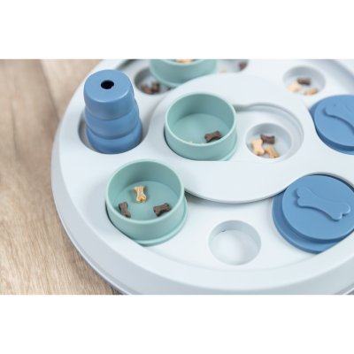 Zoom bild av Trixie Dog Activity Flip & Fun, Nivå 2, ø 23 cm aktiveringsleksak hundleksak hundpussel hundspel aktiveringsspel ny färg blå grö