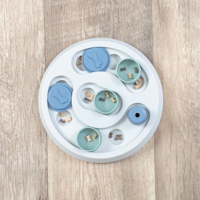 Zoom bild av Trixie Dog Activity Flip & Fun, Nivå 2, ø 23 cm aktiveringsleksak hundleksak hundpussel hundspel aktiveringsspel ny färg blå grö