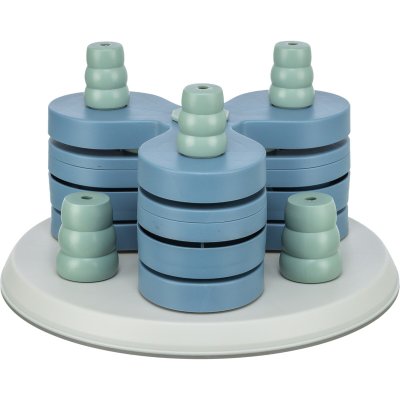 Zoom bild av Trixie Dog Activity Flower Tower, Nivå 3, ø 30×13 cm hundleksak hundpussel aktivitetsleksak aktivitetsspel hundspel blå grön