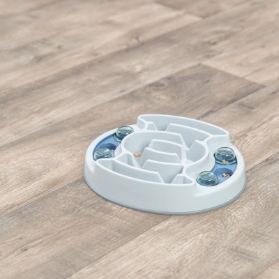 Zoom bild av Trixie Dog Activity Slide & Feed, Nivå 1, 30 × 27 cm hundspel hundpussel aktiveringsleksak hund ny färg blå turkosgrön