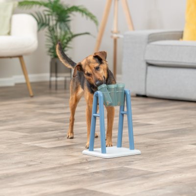 Zoom bild av Trixie Dog Activity Turn Around, Nivå 2, 22 x 33 x 18 cm hundspel hundpussel aktiveringsleksak matpussel hund ny färg blå grön t