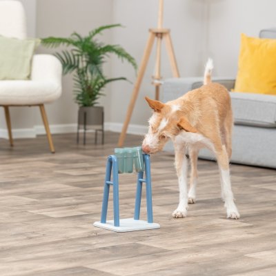 Zoom bild av Trixie Dog Activity Turn Around, Nivå 2, 22 x 33 x 18 cm hundspel hundpussel aktiveringsleksak matpussel hund ny färg blå grön t