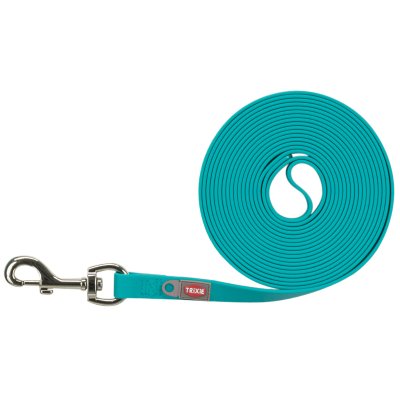 Zoom bild av Trixie Easy Life spårlina M-XL 5 m 17 mm, ocean långlina blå löplina jakt bruksträning hundlina turkos