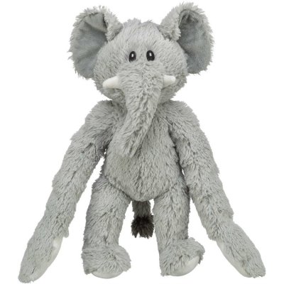 Zoom bild av hundleksak mjukdjur gosdjur elefant plysch polyester mjuk hund grå trixie 41 cm