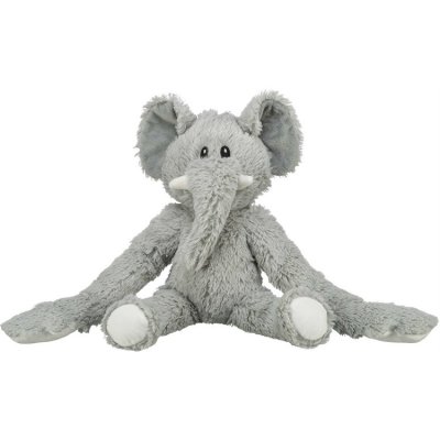 Zoom bild av hundleksak mjukdjur gosdjur elefant plysch polyester mjuk hund grå trixie 41 cm