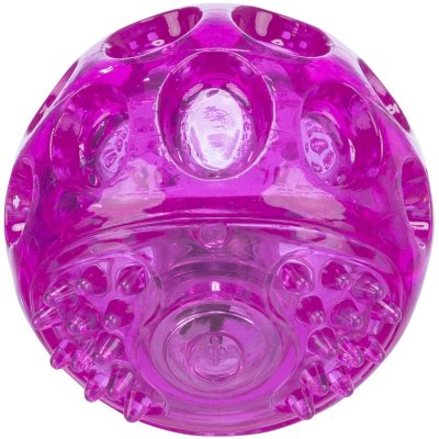 Zoom bild av Trixie Flashboll, TPR, flytande, 6 eller 7,5 cm rosa lila limegrön gul studsar blinkar hundleksak stor liten struktur gummi flyt