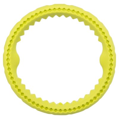 Zoom bild av hundleksak flytande ring tpu skum färgglad neon orange rosa gul leksak hund trixie pool vattenlek