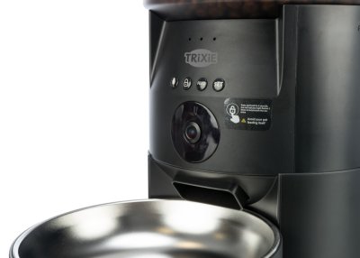 Zoom bild av foderautomat automatisk foderdispenser smart husdjursmatning timerstyrd foderstation hund katt app bekväm justerbar appstyrd tri