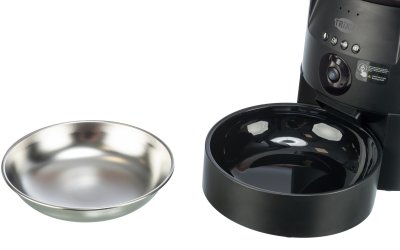 Zoom bild av foderautomat automatisk foderdispenser smart husdjursmatning timerstyrd foderstation hund katt app bekväm justerbar appstyrd tri