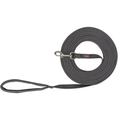 Zoom bild av trixie Fusion Spårlina gummerad, M-XL Grafit grå antislip spårkoppel hund