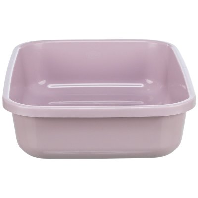 Zoom bild av kattlåda kattunge kitty junior katt kattoalett pastell rosa mint beige kitten smidig små katter låg kant lätt att kliva in rumsr