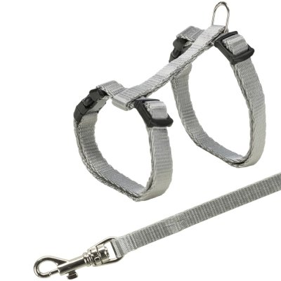 Zoom bild av Junior kittensele+koppel, 19-31 cm/8 mm, blandade färger