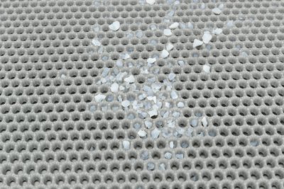 Zoom bild av kattlådematta tömningsbar