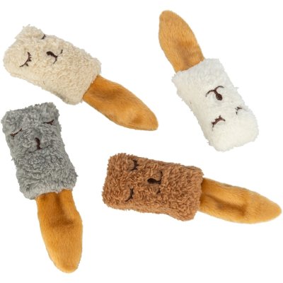 kattleksak sleeping mjuk kattmynta catnip brun grå beige plysch trixie sparkleksak katt mysig rolig
