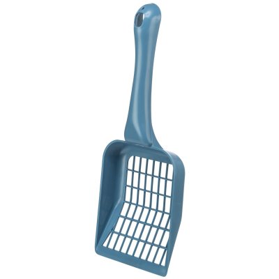 Zoom bild av kattsandskopa kattspade kattskopa trixie kraftig grov blå grön