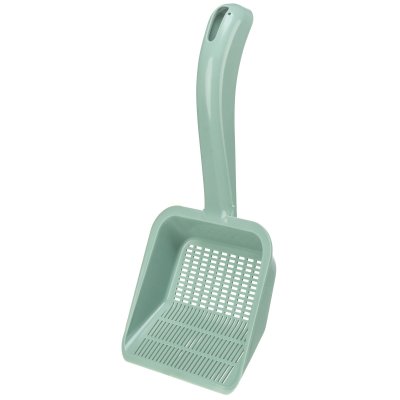 Zoom bild av kattspade kattskopa kattsandspade kattsandskopa kattoalett kattlåda blå grön plast trixie xl för klumpbildande och silikat