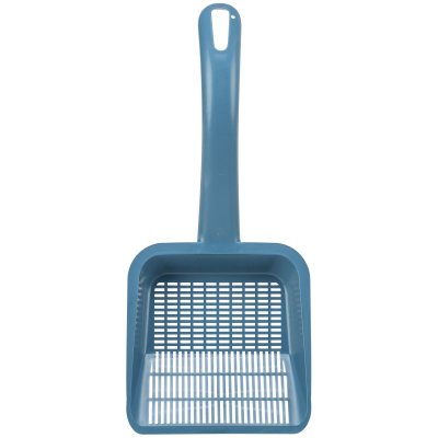 Zoom bild av kattspade kattskopa kattsandspade kattsandskopa kattoalett kattlåda blå grön plast trixie xl för klumpbildande och silikat