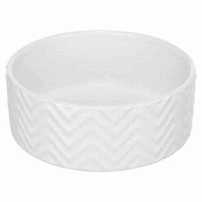 Zoom bild av Keramikskål Sicksack Vit, tre storlekar