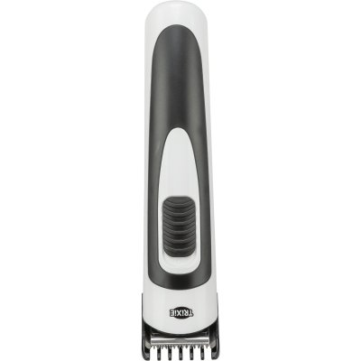 Zoom bild av sladdlös klippmaskin hundklippmaskin tystgående trimmer pälsskötsel hemma ergonomisk hundtrimmer