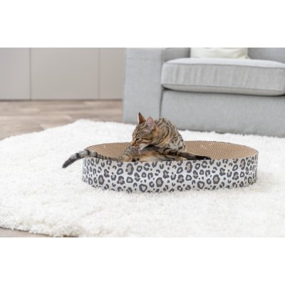 Zoom bild av Trixie Klösbädd Leo, 63 × 10 × 35 cm, creme klös kattklös leksak katt leopardmönster beige brun wellpapp