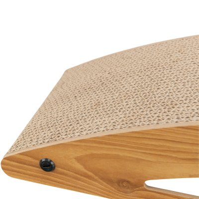 Zoom bild av klösbräda klös klösmöbel ramp klösramp kattleksak kattklös boll jute papp mdf trä trixie