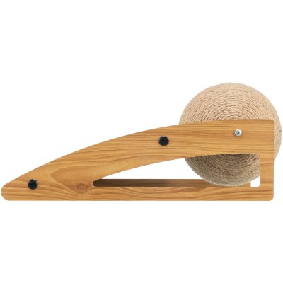 Zoom bild av klösbräda klös klösmöbel ramp klösramp kattleksak kattklös boll jute papp mdf trä trixie