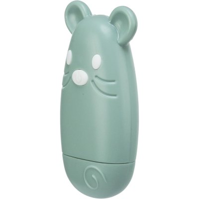 Zoom bild av laserpekare ljuspekare kattleksak prick lysa jaga leka grön usbladdare laddningsbar sage trixie