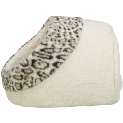Zoom bild av Trixie Leo igloo, 35 × 26 × 41 cm, creme kattbädd liten hund katt beige leopard plysch
