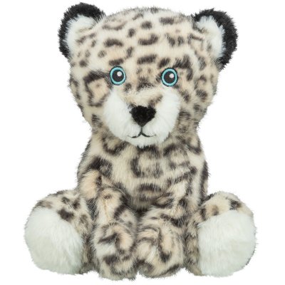 Zoom bild av Trixie Leopard plysch 27 cm snöleopard ljus vit nallebjörn hundleksak pip