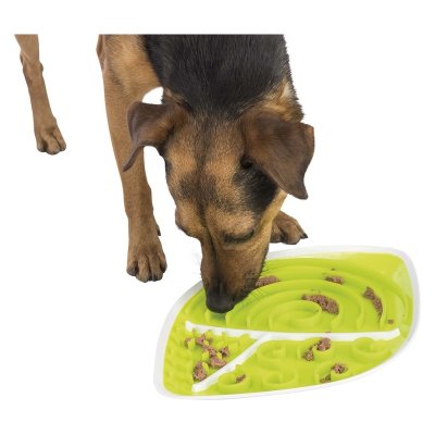 Zoom bild av Lick'n'Snack platta, lövformad, TPR/PP, 28 × 21 cm