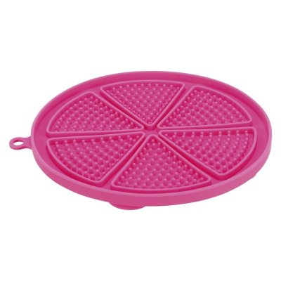 Lick'n'Snack platta med sugkopp, silikon, ø 18 cm, pink