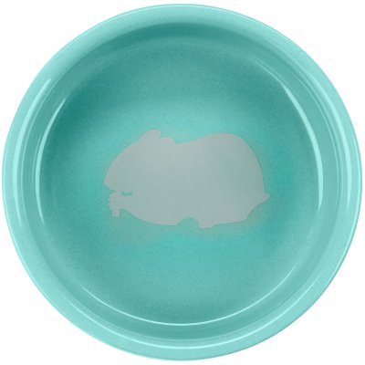 Zoom bild av hamster matskål keramik keramikskål hamsterskål hamstermatskål vattenskål smådjur gnagare 8 cm 80 ml grön turkos grå röd vit tri