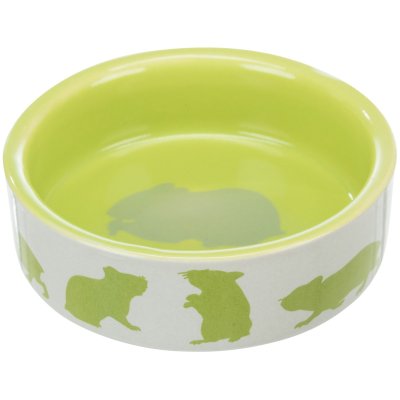 Zoom bild av hamster matskål keramik keramikskål hamsterskål hamstermatskål vattenskål smådjur gnagare 8 cm 80 ml grön turkos grå röd vit tri