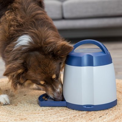 Zoom bild av hundspel hundpussel hundaktivering aktiveringsleksak hund hundleksak plast knapp automatisk klickerträning hundträning leksak vi